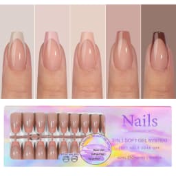 150pcs Multi-size False Nail Press On Acrylic Nails Almond French Wearing Armor Removable Convenient 6 Colors Fake Nail