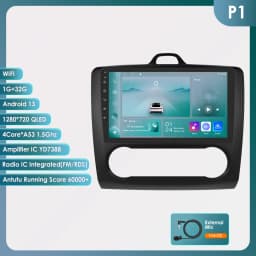 9"Android 13 Car radio GPS Stereo For Ford Focus EXI AT 2004-2011 Multimedia player 4G Autoradio DSP Carplay 2din SWC Head Unit
