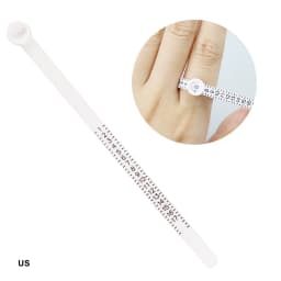 UK US EU Standard Measure Gauge Belt Ring Sizer With Magnifier Finger Size Coil Screening Jewellery Tools Custom Logo