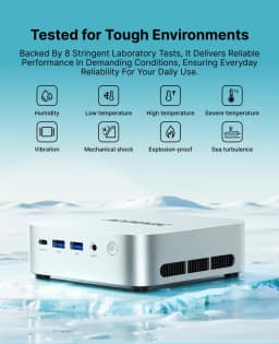 ACEMAGIC AMD Mini PC Ryzen Embedded R2544 16GB RAM 512GB SSD Windows 11 Pro Desktop Computer Triple Monitor 4K Display Ethernet