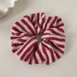 Stripes Knitted Wool Fabric Large Scrunchies Elastic Hair Bands Women Girls Ponytail Hair Ties Headbands Winter Hair Accessories