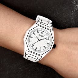 Fashionable Men's Simple Watch Date Function Preppy Style Quartz Wrist Watch - Silicone Strap,(Gift box does not include)