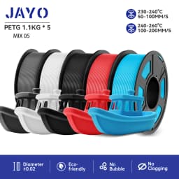 JAYO PETG 3D Printer Filament PETG Jayo Filament No Bubbles No Drawing Smooth Multiple Colors 3D Printer Accessories 1.1kg/Roll