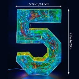 Multicolor Letters LED Night Light Numbers Dual‑Power Light‑Up Battery USB Operated Portable Indoor Decor for Party Wedding Home
