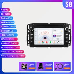 Hizpo 2Din Android 14 Car Multimedia Player Radio for GMC Chevrolet Chevy Yukon Tahoe Suburban Sierra Acadia Automotivo GPS Navi