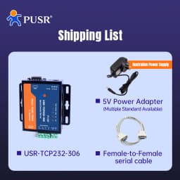 PUSR RS485 RS232 RS422 to Ethernet Converter Modbus RTU to TCP Gateway Serial Device Server USR-TCP232-306
