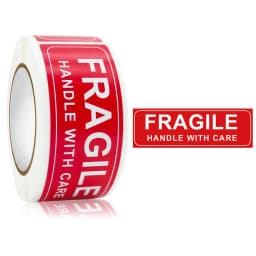 150pcs Fragile Stickers Roll Fragile or Bend Handle with Care 2.5cm*7cm Shipping Label Packaging Remind Labels Thank You Sticker