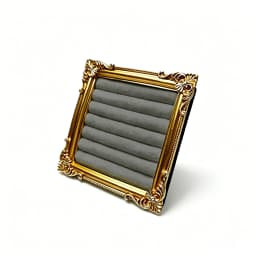 Retro Square Ring Display Stand Jewelry Showcase Tray Wooden Shop Window Decoration Photography Background Props