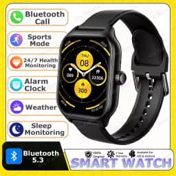 2026 New Smart Watch Bluetooth Call Message Reminder 24 Hour Health Monitoring Smart Watch Gift for Men and Women Ht22