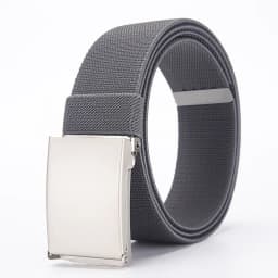 Stylish Classic Nylon Rubber Stretch Casual Versatile Belt; Sturdy, Durable, Minimalist Flap Elastic Smooth Buckle Men's Belt