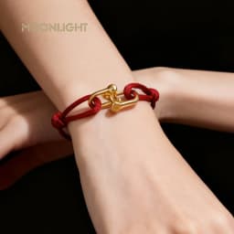 MOONLIGHT Classic Adjustable U-Shape Charm Bracelets for Women High Quality Silk Rope Bracelet Female Jewelry Gifts Wholesale