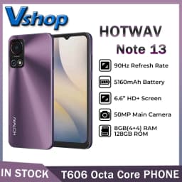 HOTWAV Note 13 Smartphone 4GB+128GB 6.6'' Display Side Fingerprint Identification 50MP Camera 5160mAh 4G Android 13 Cellphone