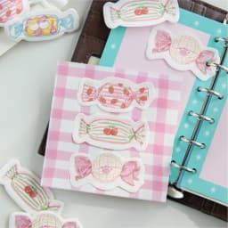 120 Pcs Kawaii Stationery Color Candy Label Index Stickers Aesthetic Message Memo for Handbook Scrapbooking Office Supplies