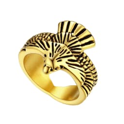 U7 Stainless Steel Big Rings for Man Bird Goat Octopus Shark Serpent Snake Bone Charm Size 7-14 Rock Punk Animal Skull Jewelry
