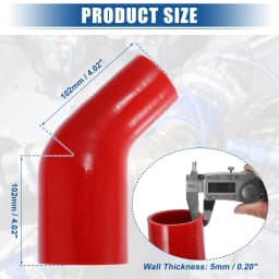 UXCELL 45 Degree 51mm-63mm 70mm-76mm ID 4Ply Car Elbow Reducer Silicone Hose Coupler Intercooler Tube Intake Piping