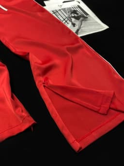 [YOZOU] Red Silk Satin Aesthetic Wide Pants Split Dance Elastic Waist Trousers Bottoms Slacks Korean Streetwear Rave Outfits
