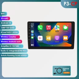 Hizpo 9 inch Multimedia For Citroen C2 C3 2001 2002 2003 - 2010 Android Auto Car Radio Player GPS Navigation Carplay QLED Screen