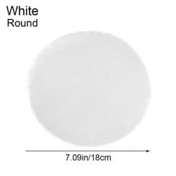 Dollhouse Miniature Furry Round Cloud Shape Plush Floor Rug Carpet Mat Dolls House Living Room Furniture Decoration Accessories