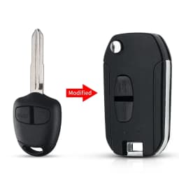 KEYYOU Modified Folding Car Key For Mitsubishi New ASX GRANDIS Outlander LANCER-EX MIT11/MIT8 Blade 2/3 Button