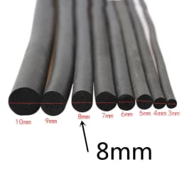 5M EPDM Rubber Foam Sealing strip Round shape solid Sponge tape high density O type Soundproof Weatherstrip Hardware Accessories