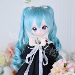 BJD Doll Wig 1/3 1/4 1/6 Handmade Bjd Doll Wig Curly Hair DIY Joints Doll Toy Fashion Fiber Double Tail Wig Dolls Accessories
