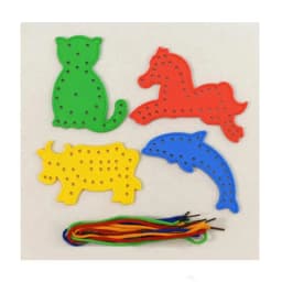 Threading Boards for Kids Sensory Basic Life Skills Practice Montessori Educational Toys Party Favors Classroom Prizes