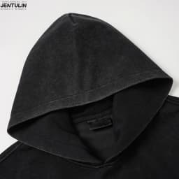American Washed Color Blocked Patchwork Hooded Sweatshirt With Irregular Frayed Edges Loose Fitting Hoodie For Both Men Women