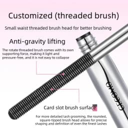 Long-lasting Curling Mascara Waterproof and Sweat-proof Separates Each Lash Thick and Voluminous Steel Tube Mascara