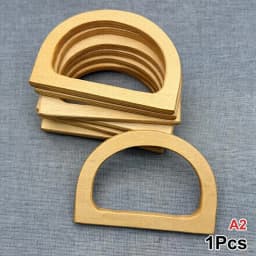 1Pcs Wood Half Circle D-shaped Bag Handle Crochet Knit Bag Handles Replacement DIY Handbags Purse Luggage Handcrafted Handle