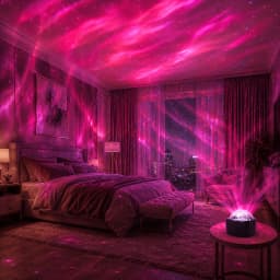 LED Starry Sky Projector Light 7 Colors Night Light Touch Switch USB Powered Auto Rotate Home Bedroom Party Decor Lamp Kids Gift