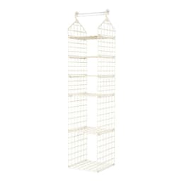 Foldable Hanging Closet Organisers Pajamas Coats Sweaters Sturdy Durable  Towels Layered Storage Basket , 2/3/4/5 Tier