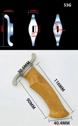 1 Set Rose Wood Knife Handle for DIY Semi-finished Damascus Knife Handle Material with Knife Guard DIY Making Blade Accessories