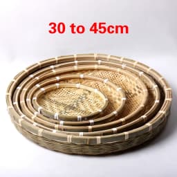 handmade bamboo woven perforated bamboo screen large hole fine hole household dry tea round bamboo board dustpan rice screen