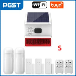 433MHz Solar Outdoor Waterproof Siren with LED Flashing Light Function as Home Garage Shed Alarm System