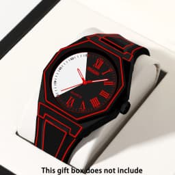 Fashionable Men's Simple Watch Date Function Preppy Style Quartz Wrist Watch, Electronic Drive, Silicone Strap, Unisex