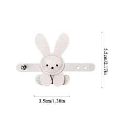 Cute Cartoon Bunny Bag Charm Adjustable DIY Bag Pendant PU Leather Solid Color Bag Decoration