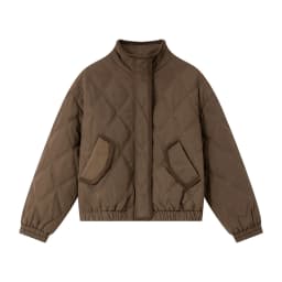 VIMLY Women's Winter Quilted Padded Jacket 2026 Vintage Long Sleeve Stand Neck Ladies Parkas Short Warm Cotton Female Coat M9378