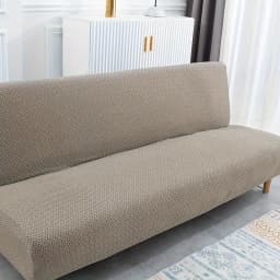 Jacquard Sofa Bed Cover 1/2/3 Seater Elastic Armless Folding Sofa Slipcovers for Living Room Stretch Couch Covers Protector