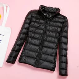 Light Down Jacket Women Inner Cloth Autumn Winter Slim Short Stand hooded Warm White Duck Down Coat Women Outerwear Plus Size
