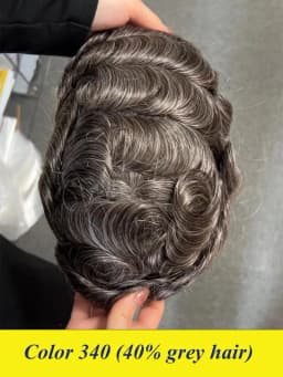 Bond--Male Hair Prosthesis Mono Lace,PU Front And NPU Back Men's Wig Durable Men's Capillary Prothesis 100% Natural Wigs For Men
