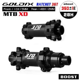 GOLDIX M370 Bicycle Hub 6-Bolt Disc Brake 28Hole Straight Pull Spoke Sealed Bearing 36T Ratchet HG/XD/MS Hub Type Standard/BOOST