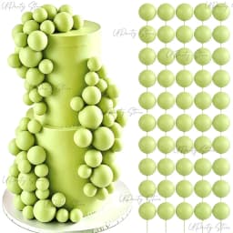 50/100pcs Cake Ball Picks Topper Wholesale 4 Sizes Foam Balls Cake Toppers for Birthday Christmas Wedding Cake Decoration Favor