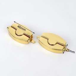 2Pcs Metal Turn Twist Lock Buckle Purse Spring Latch for Bags DIY Handbag Locks Clasp Bag Closure Sewing Hardware Accessories