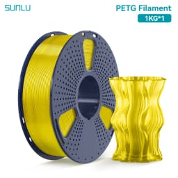 SUNLU 1 Roll PETG Clear Filament 1.75 ±0.02 mm 1 kg Spool (2.2 lbs) High Toughness Neatly Wound Filament Fit Most FDM Printer