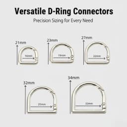 5-30pcs D-Shape Openable Spring Ring Bag Strap Buckle Keyring Dog Chain Snap Clasp and Carabiner for Handbag