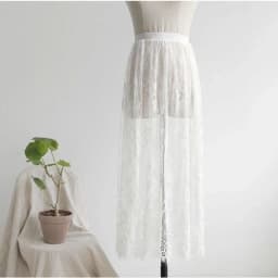 Transparent Sexy Lace Mesh Skirt Elastic High Waist Black White Tulle Mini Skirts Womens Skirt Korean Fashion