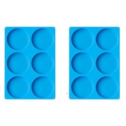 6 Holes Round Silicone Mold Cake Pastry Baking Molds Jelly Pudding Soap Form Ice Cake Decoration Tool Disc Bread Biscuit Mould