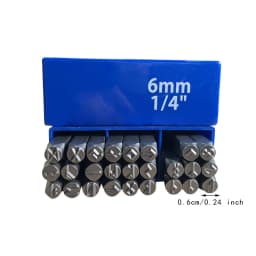 Gothic Steampunk Runes Stamp Set 6mm with Box Symbol Stamp Kit for Steel Brass Aluminum