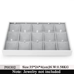 Oirlv Soft Velvet Stackable Jewelry Tray Case Jewelry Display Storage Box Portable Ring Earrings Necklace Organizer Box Jewelry