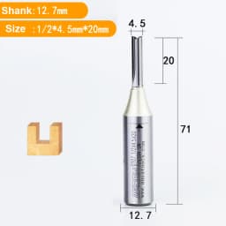 Arden 2 Flutes TCT Straight End Mill Woodworking CNC Tool Carbide Cutter 1/2 Shank Router Bit For Wood MDF Plywood Chipboard